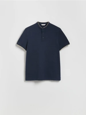 Reserved - Koszulka polo regular ze stójką - granatowy