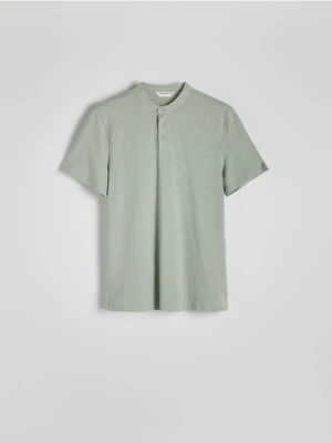 Reserved - Koszulka polo regular ze stójką - zielony