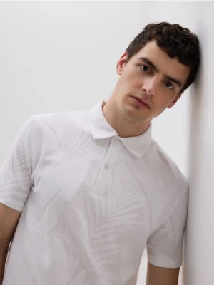 Zdjęcie produktu Reserved - Koszulka polo regular ze wzorem - biały