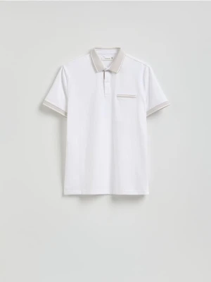 Reserved - Koszulka polo slim - biały