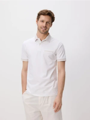 Reserved - Koszulka polo slim - biały
