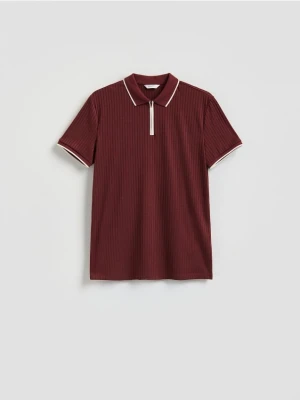 Reserved - Koszulka polo slim - bordowy