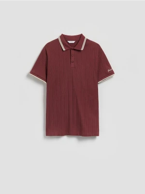 Reserved - Koszulka polo slim - bordowy