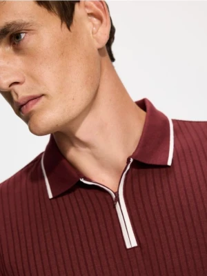 Reserved - Koszulka polo slim - bordowy