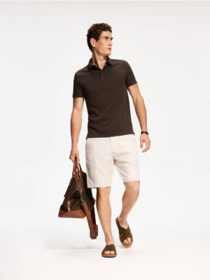 Reserved - Koszulka polo slim - ciemnobrązowy