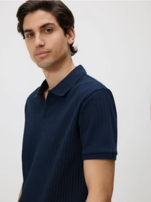 Reserved - Koszulka polo slim - granatowy