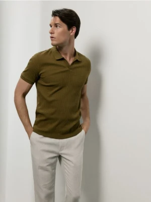 Reserved - Koszulka polo slim - oliwkowy