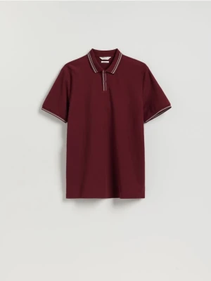 Reserved - Koszulka polo z bawełny merceryzowanej - bordowy