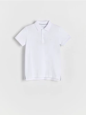 Reserved - Koszulka polo z haftem - biały