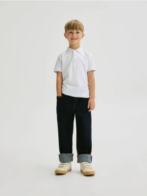 Reserved - Koszulka polo z haftem - biały