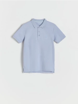 Reserved - Koszulka polo z haftem - jasnoniebieski