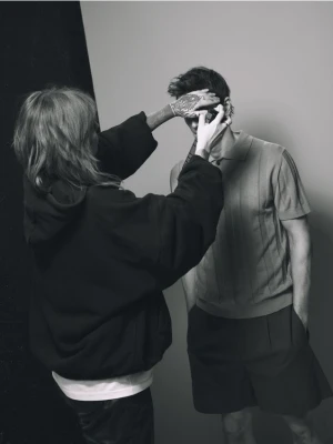 Reserved - Koszulka polo z lnem - oliwkowy