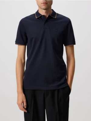 Reserved - Koszulka polo z merceryzowaną bawełną - granatowy