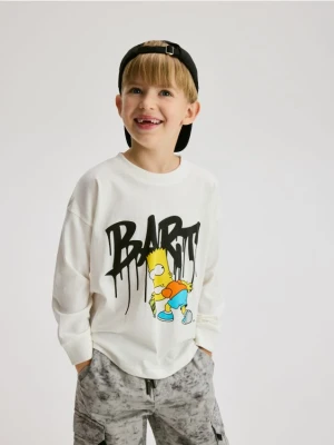 Reserved - Koszulka The Simpsons - złamana biel