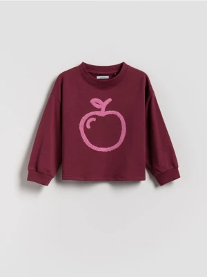 Reserved - Koszulka z aplikacją - ciemnobrązowy