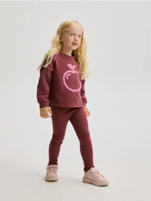 Reserved - Koszulka z aplikacją - ciemnobrązowy