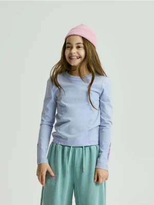 Reserved - Koszulka z efektem sprania - jasnoniebieski