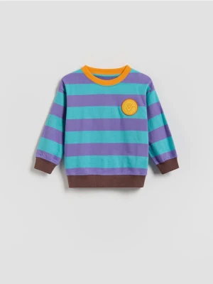 Reserved - Koszulka z haftem - fioletowy