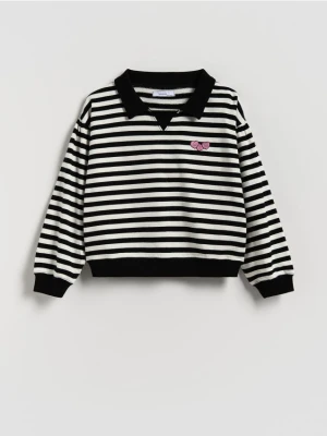 Reserved - Koszulka z kołnierzykiem - czarny