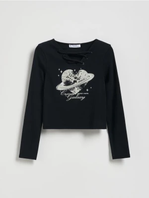 Reserved - Koszulka z nadrukiem - czarny