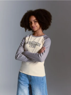 Reserved - Koszulka z nadrukiem - kremowy