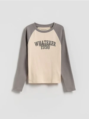 Reserved - Koszulka z nadrukiem - kremowy