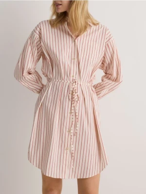 Reserved - Koszulowa sukienka mini - wielobarwny