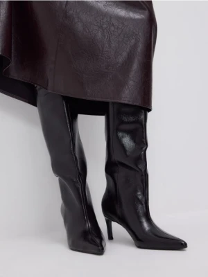 Reserved - Kozaki na obcasie - ciemnofioletowy