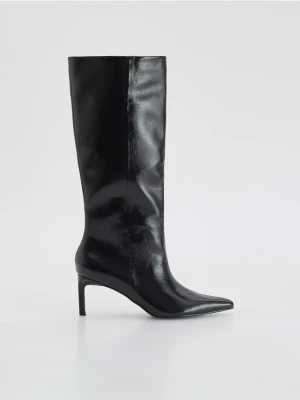 Reserved - Kozaki na obcasie - ciemnofioletowy