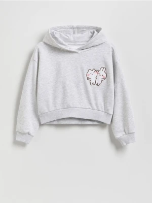 Reserved - Krótka bluza Mimi & Neko - jasnoszary