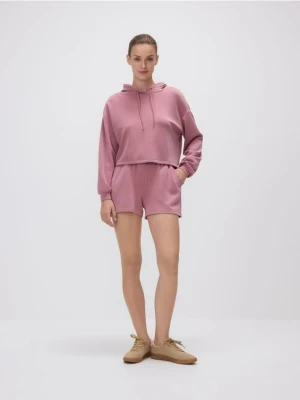 Reserved - Krótka bluza z kapturem - jasnofioletowy