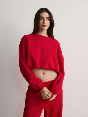 Reserved - Krótka bluza ze ściągaczem - czerwony