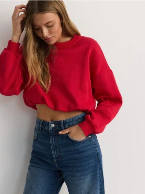 Reserved - Krótka bluza ze ściągaczem - czerwony