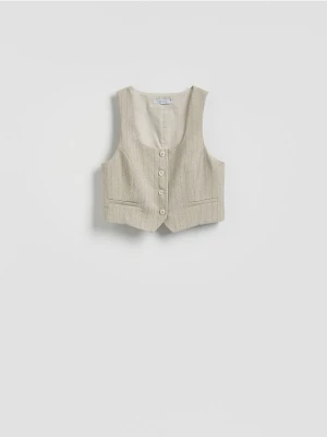 Reserved - Krótka kamizelka garniturowa - wielobarwny