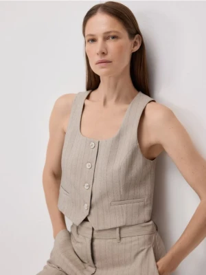 Reserved - Krótka kamizelka garniturowa - wielobarwny