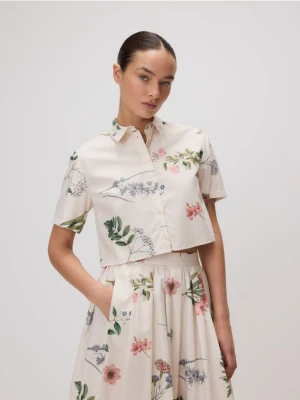 Reserved - Krótka koszula z bawełny - wielobarwny