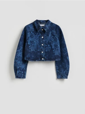 Reserved - Krótka kurtka jeansowa - granatowy