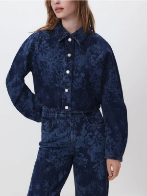 Reserved - Krótka kurtka jeansowa - granatowy