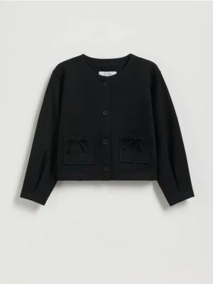 Reserved - Krótka kurtka z wiskozą - czarny