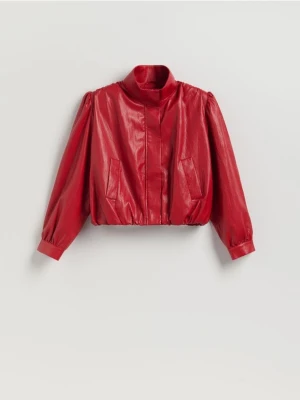 Reserved - Krótka kurtka ze stójką - czerwony