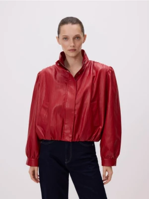 Reserved - Krótka kurtka ze stójką - czerwony