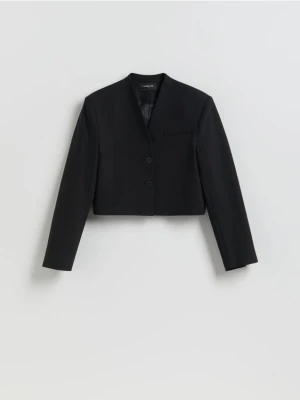 Reserved - Krótka marynarka z bawełną - czarny