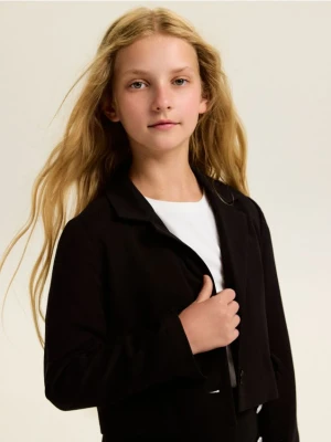 Reserved - Krótka marynarka z wiskozą - czarny