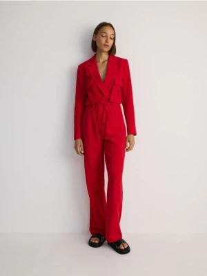 Reserved - Krótka marynarka z wiskozą - czerwony