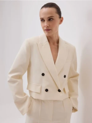 Reserved - Krótka marynarka - złamana biel