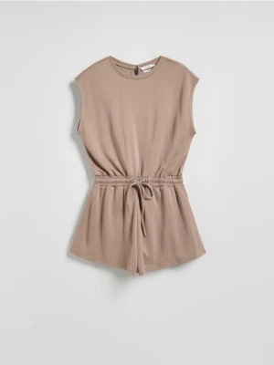 Reserved - Krótki kombinezon z modalem - brązowy