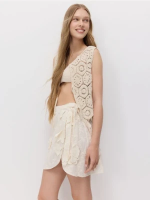 Reserved - Krótki sarong - złamana biel