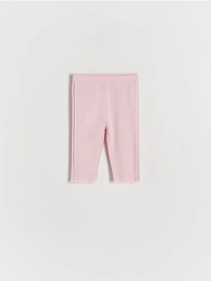 Reserved - Krótkie legginsy - różowy