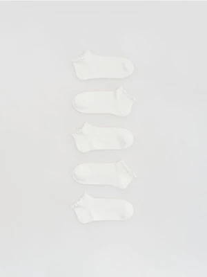 Reserved - Krótkie skarpetki 5 pack - złamana biel