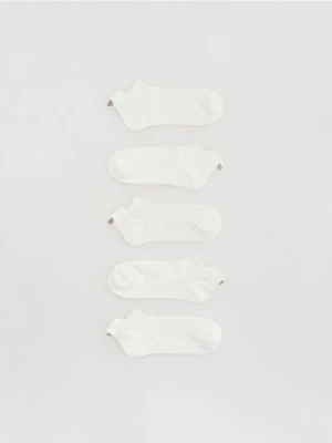 Reserved - Krótkie skarpetki 5 pack - złamana biel